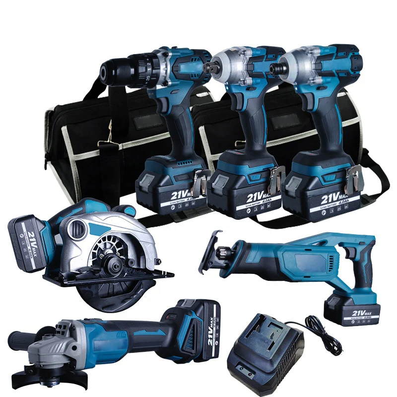 Factory China Brushless Blower Saw Grinder Impact Wrench conjunto de ferramentas cordless combo power tool combo kits