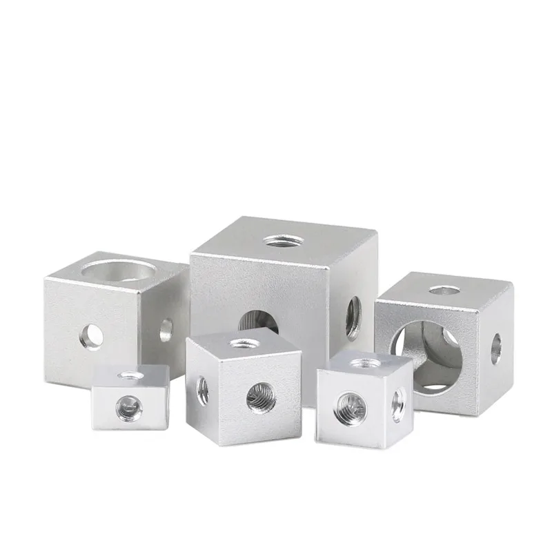 Customized Fixing Block Connection Nuts Acrylic Aluminum Alloy Connector Cube Hex Nut Six-Sided Square Cube Nut