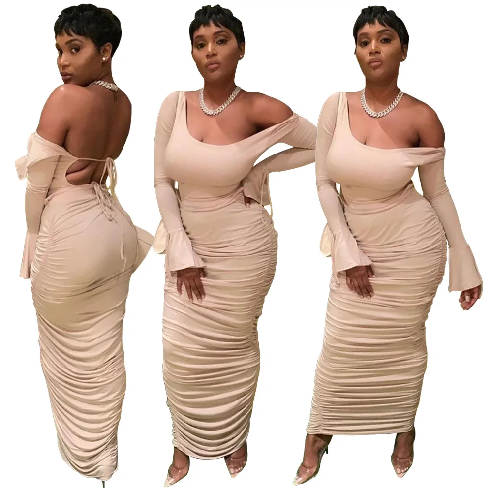  2021 Весенний Новый женский модный повседневный костюм женская блузка с длинными рукавами тонкая юбка оптовая продажа 2 шт платье