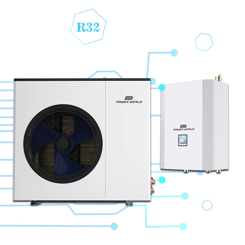Low temperature  r32 inverter split heat pump heating cooling heating pump split wifi 18 kw 7kw with smart control board