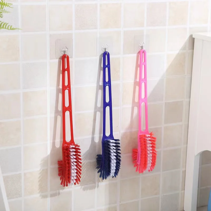 India market heavy duty plastic double hockey brush toilet cleaning brush Bathroom Sanitary Toilet Brush Household Cleaning Tool
