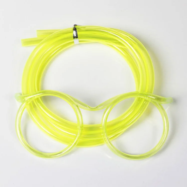Reusable Fun Kids Party Creative party plastic straws high transparency glasses shaped drinking straws