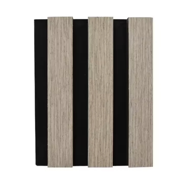 Interior decorative soundproof wall panels polyester fiber foam felt Wood Surface Slat Sound Proof Wooden Acoustic Wall Panels