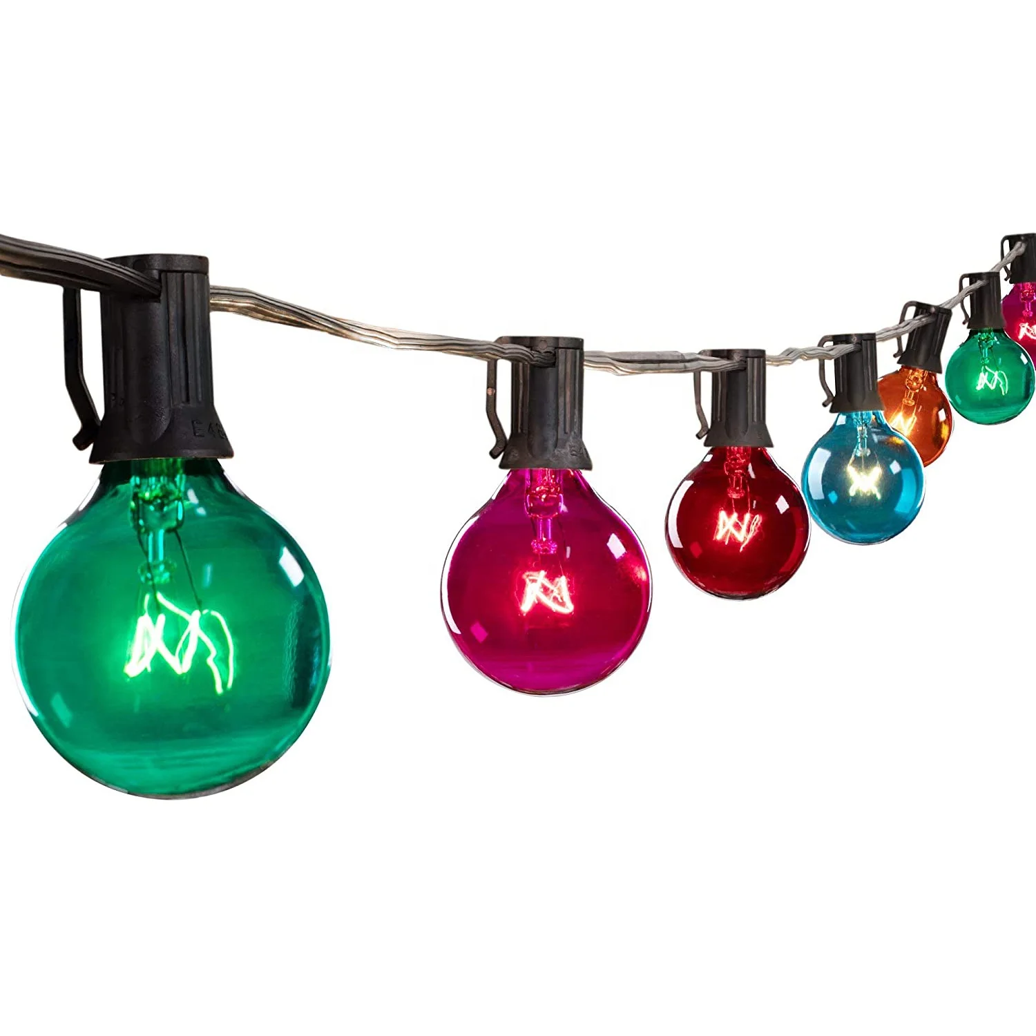 light string for Christmas & holiday string light with hook G or C type bulb string light