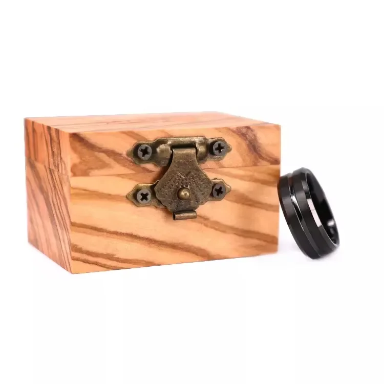 Gentdes Jewelry 8mm Flat Black Gold Rose Gold Plated Anti Rust Matte Brushed Tungsten Carbide Rings for Men Wedding Engagement