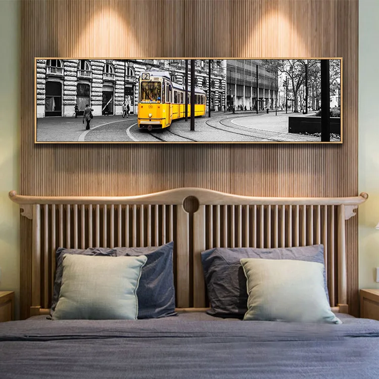 Canvas Hd Prints Posters 1 Pieces New York City Nightscape Paintings Building Pictures Home Decor Framework Living Room Wall Art