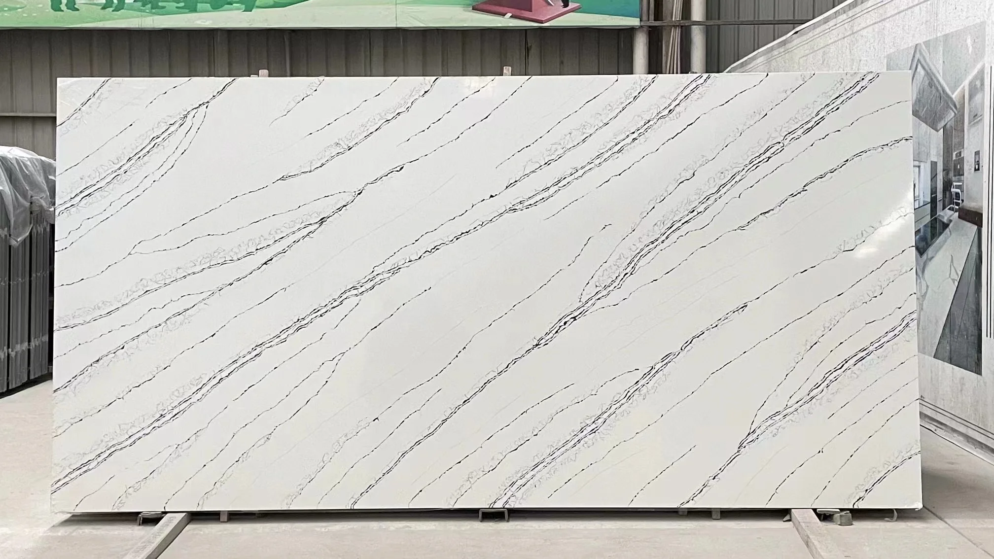 Engineered Polishing Quartz Slab Artificial 18 20 30mm Thickness Quartz Stone for Kitchen Countertop