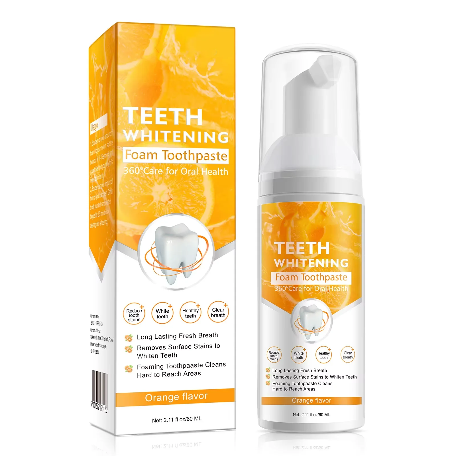 Hot Teeth Cleaning Whitening Mousse Gums Stain Removal Convenient Oral Dental Care Whitening Toothpaste Foam