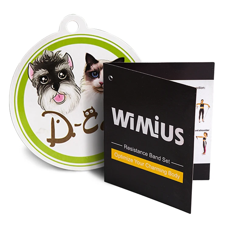 Индивидуальная цветная печать горячей штамповки для ношения веревки толстой бумаги карты для одежды