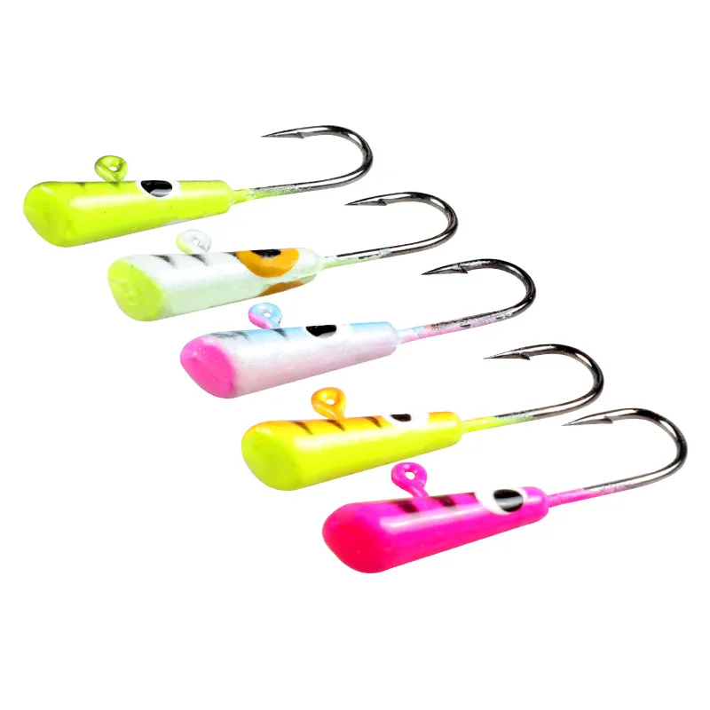 Ice Fishing Jigs 2.4cm/1.7g Jig Heads Fishing Lures for Walleye Winter ice Jigging
