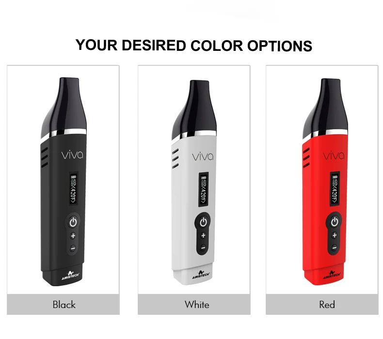 Online selling 2200mah 510 thread battery Portable Dry Herb Vaporizer Pen Airis Viva