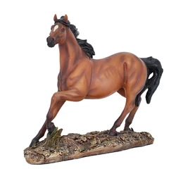 Resin Brown Running Horse Pendulum Table Top Crafts Ornaments Home Decor and Gift
