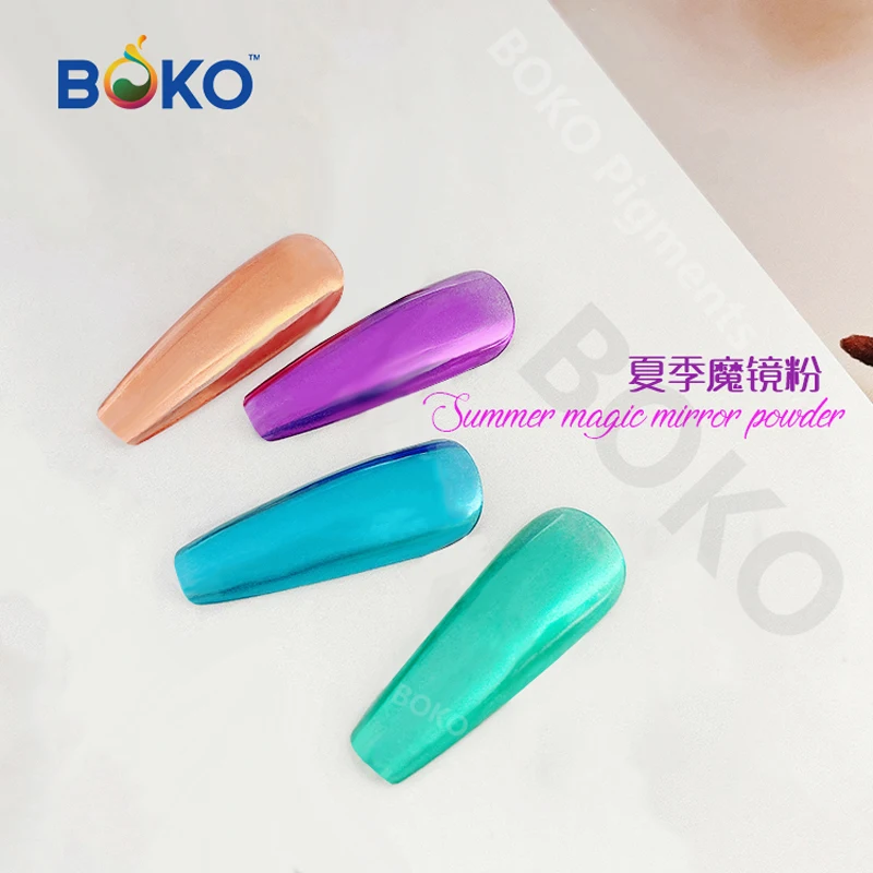 BOKO 2023 popular Factory Acrylic Nail Pigment Mirror Effect Chrome Powder for Nail art