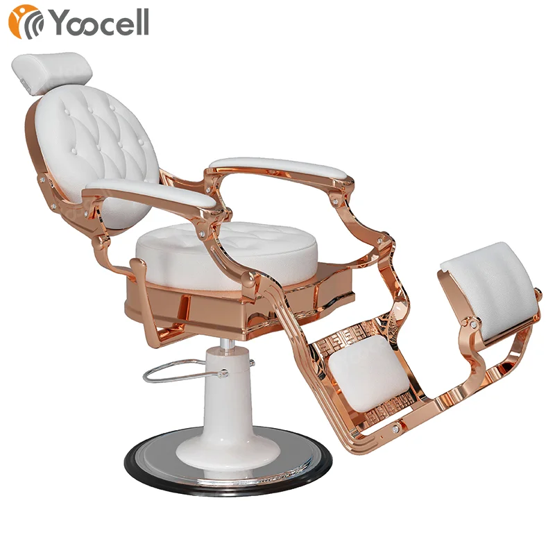 Yoocell modern salon chairs black and gold luxury salon furniture hair salon chair beauty vintage barber chair for Barbershop