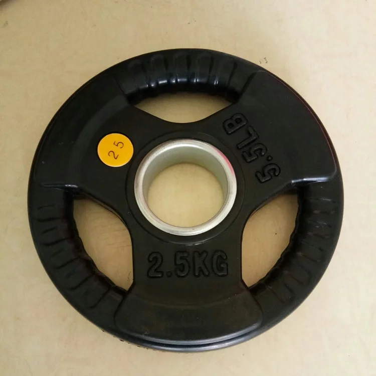 Rubber gym weightlifting barbell plate weight disc plate for gym exercise or competition