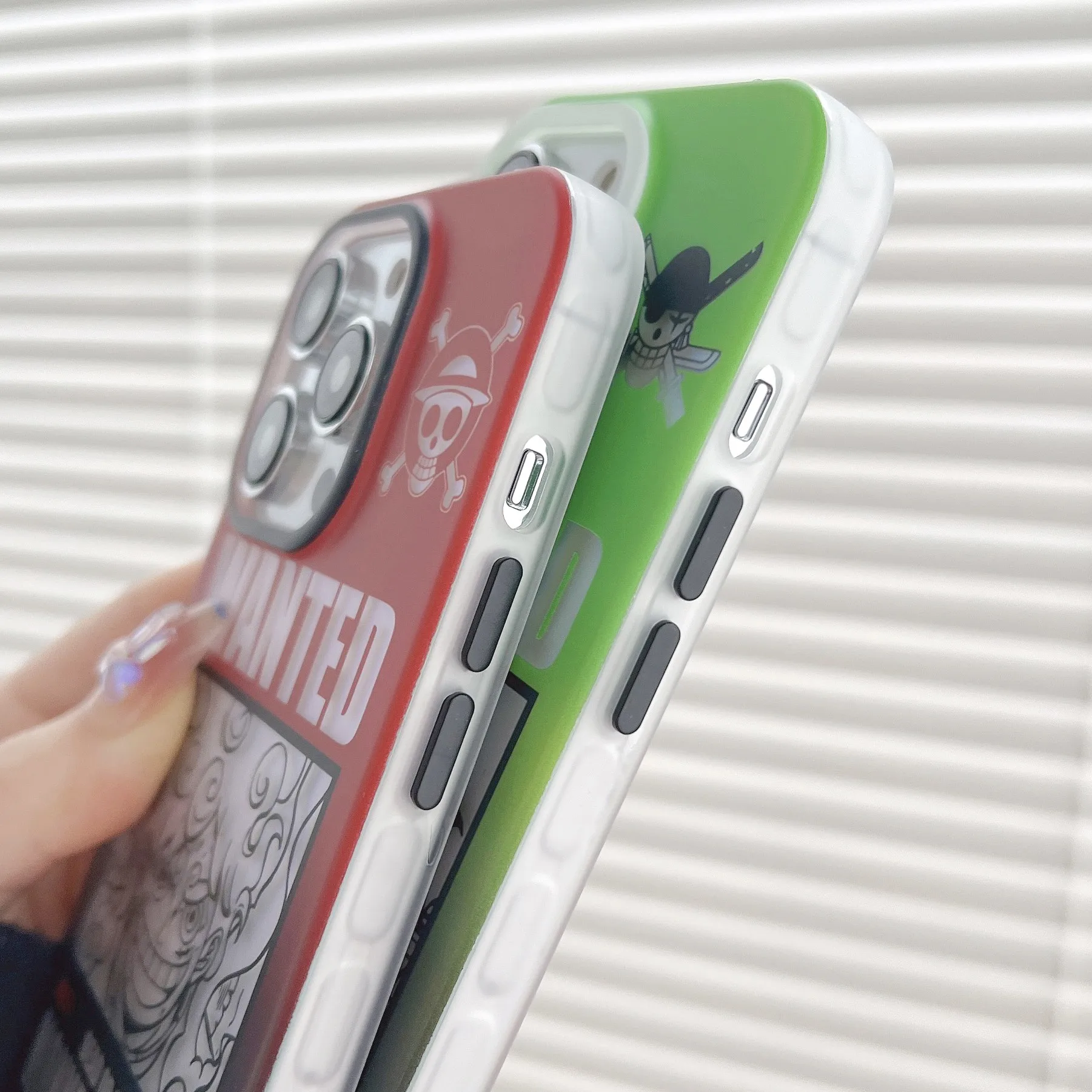 Kakashi Pain Anime Figure Luffy Gear 5 Matting Double-sided Coated Laser Phone Case Cover For iPhone 14 13 12 11 Pro Max