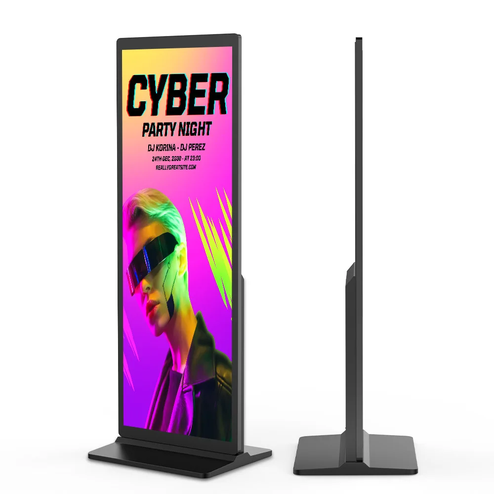 75/86 Inch Full Screen Digital Signage Display Big Size Floor Standing Advertising Player Kiosk Touch Screen LCD Display Product
