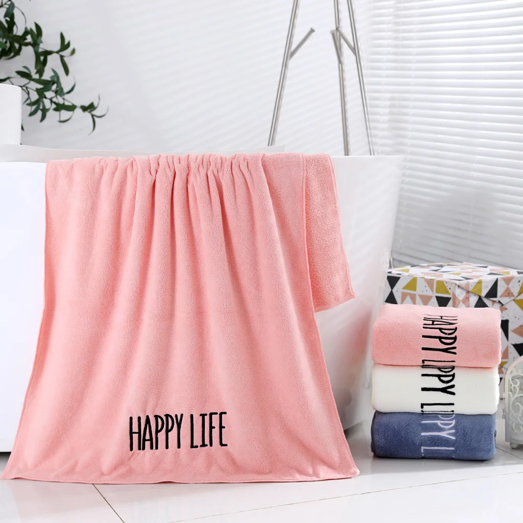 luxury hotel supplies promotional super soft skin friendly coral fleece thickened adult microfiber bath linens towel