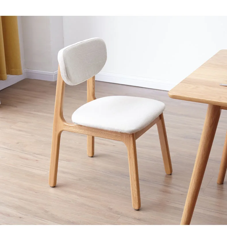 Mid Century Wooden Elegant Dining Room Chairs Upholstered Restaurant Chair