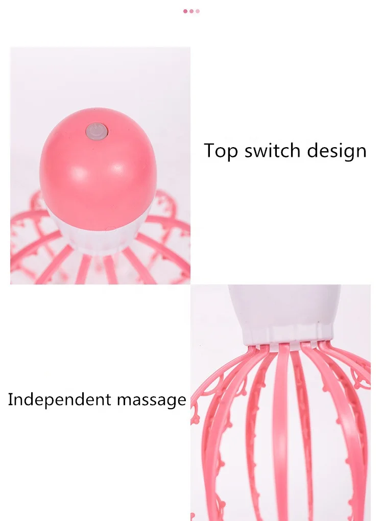 Hair Tools 12 Fingers Claw Scalp Massage Vibration Hair Stimulation Hand Free Spider Octopus Head Massager