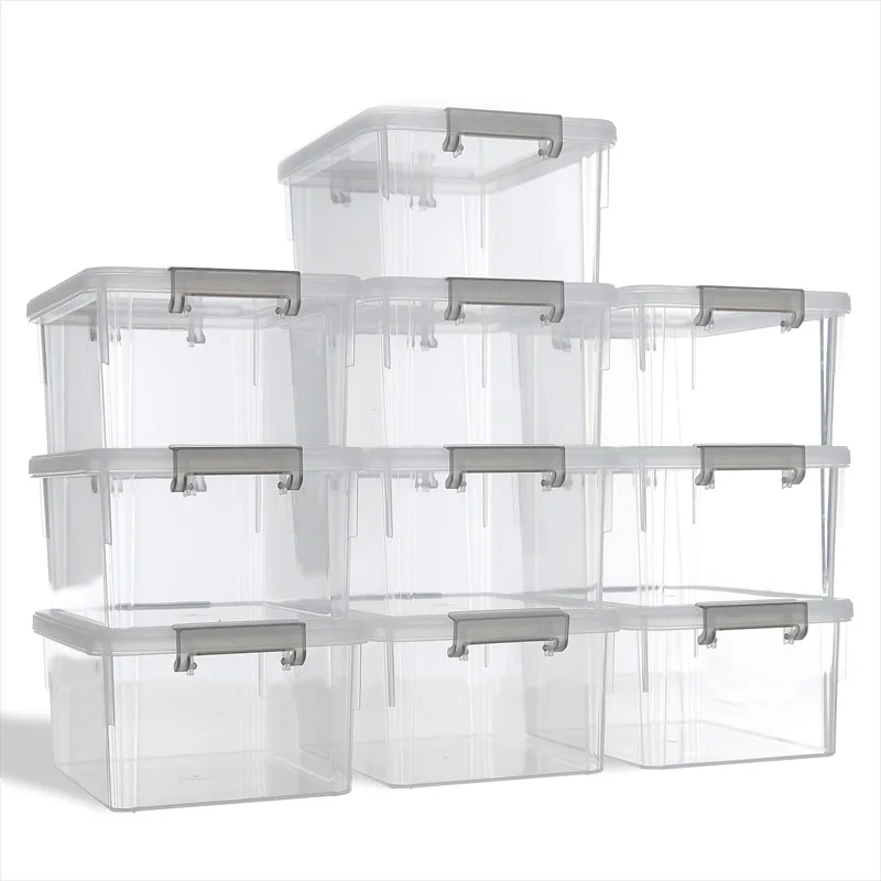 Citylife 20L 30 45 65 70 quart transparent plastic totes bin heavy duty clear toy organizers storage container in bulk