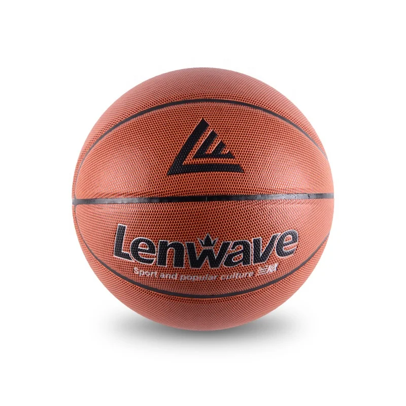 Lenwave official size 4/5/6/7/9 basketball training/game custom  pvc/pu/microfiber basketball ball with rubber bladder