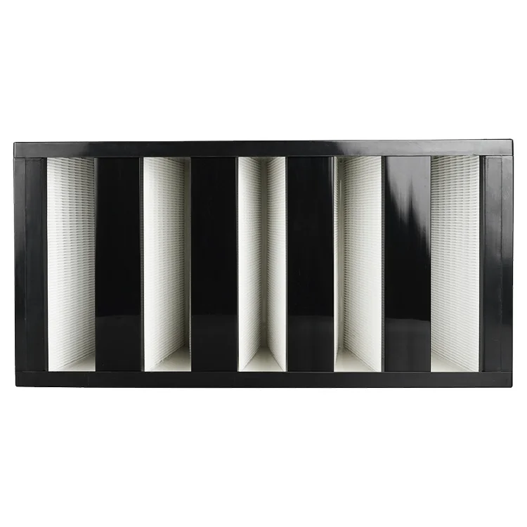High Efficiency Single-Header V Bank HEPA Air Filter Box V Bank HEPA Filter