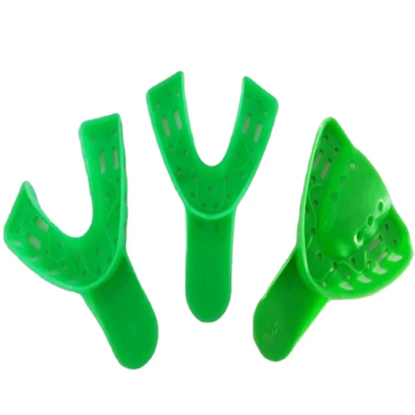 
Red color dental plastic edentulous dental disposable impression tray 