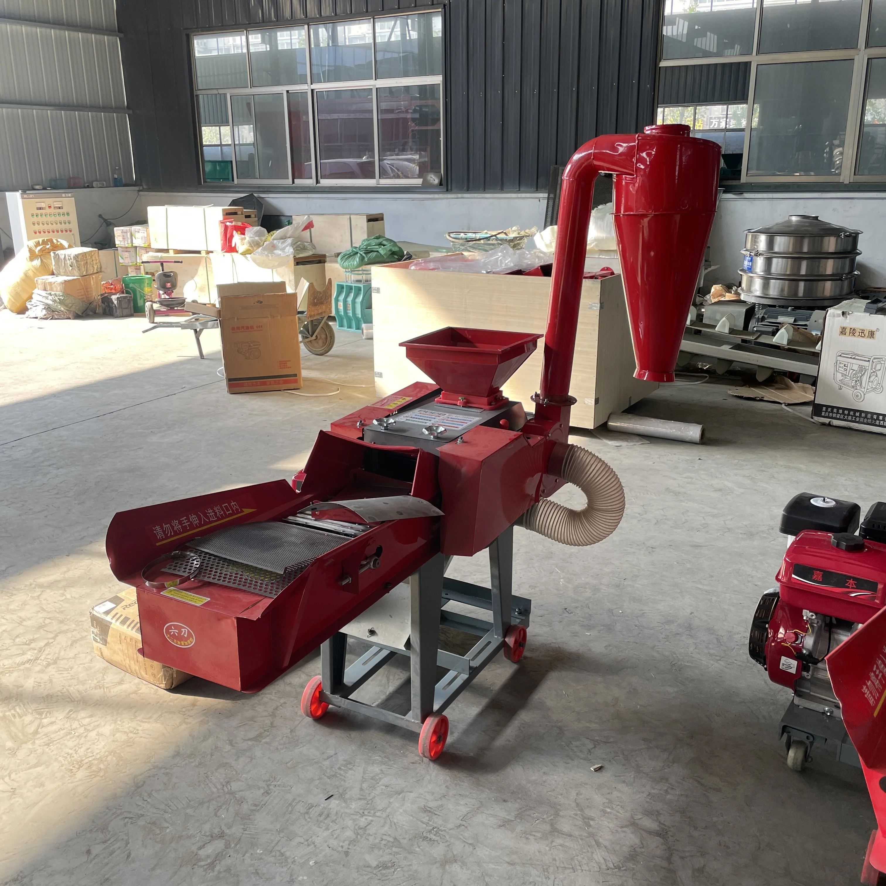 Agriculture Grass Crusher Chaff Straw Cutter Animal Feed Material Cutting Corn Grain Grinding Crushing Milling Machinery
