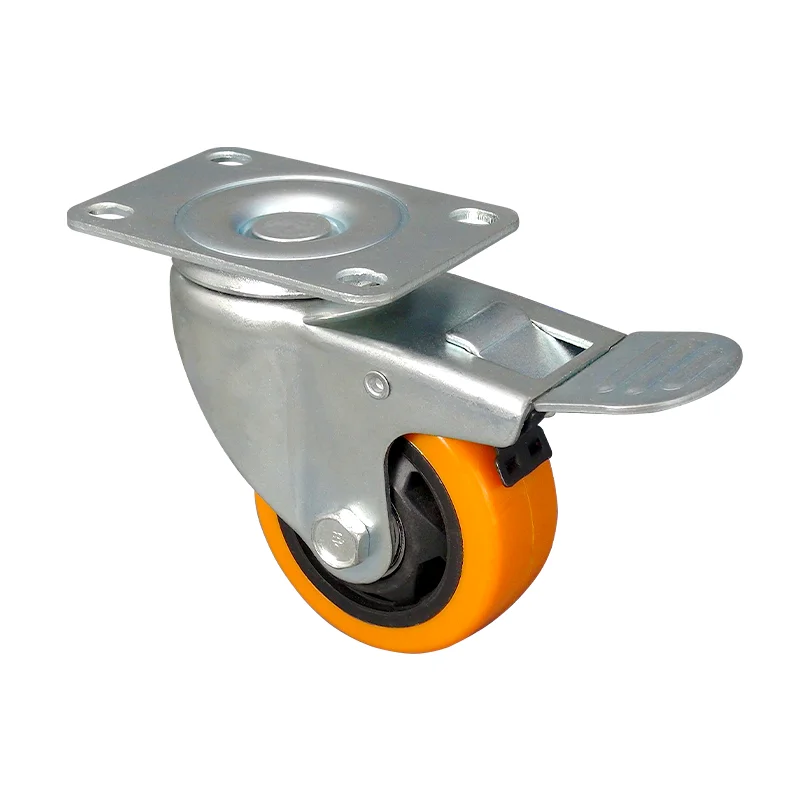 3 Inch Rollerblade Style Office Chair Stem Caster Transparent Pu Polyurethane Screw Chair Casters Wheels