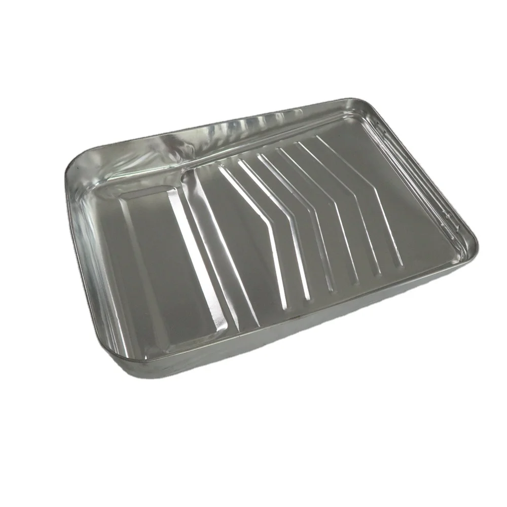 Custom Hardware Metal Rust Resistant Paint Roller Tray Heavy-Duty Metal Paint Tray Multi Deluxe Metal Tray