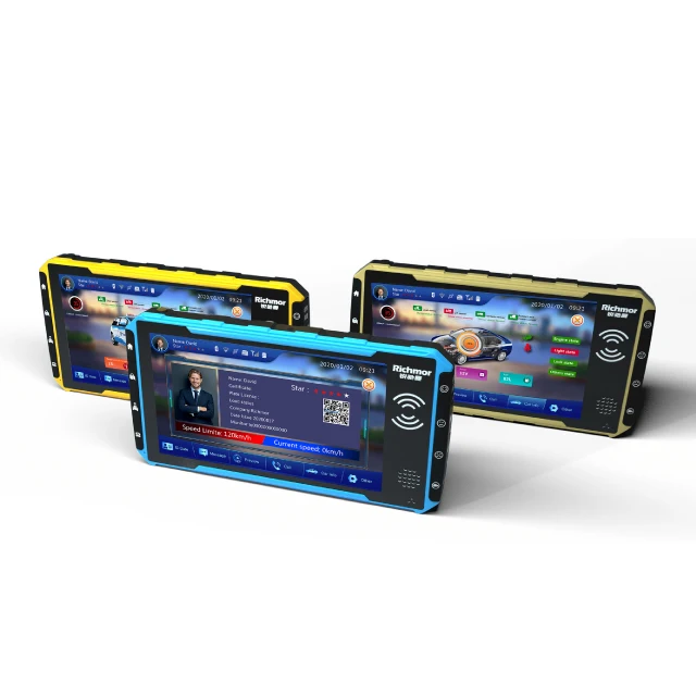 Richmor Android touch screen 2ch 1080P mobile DVR taxi cctv system  SD card storage audio GPS 4G wifi navigation car monitor