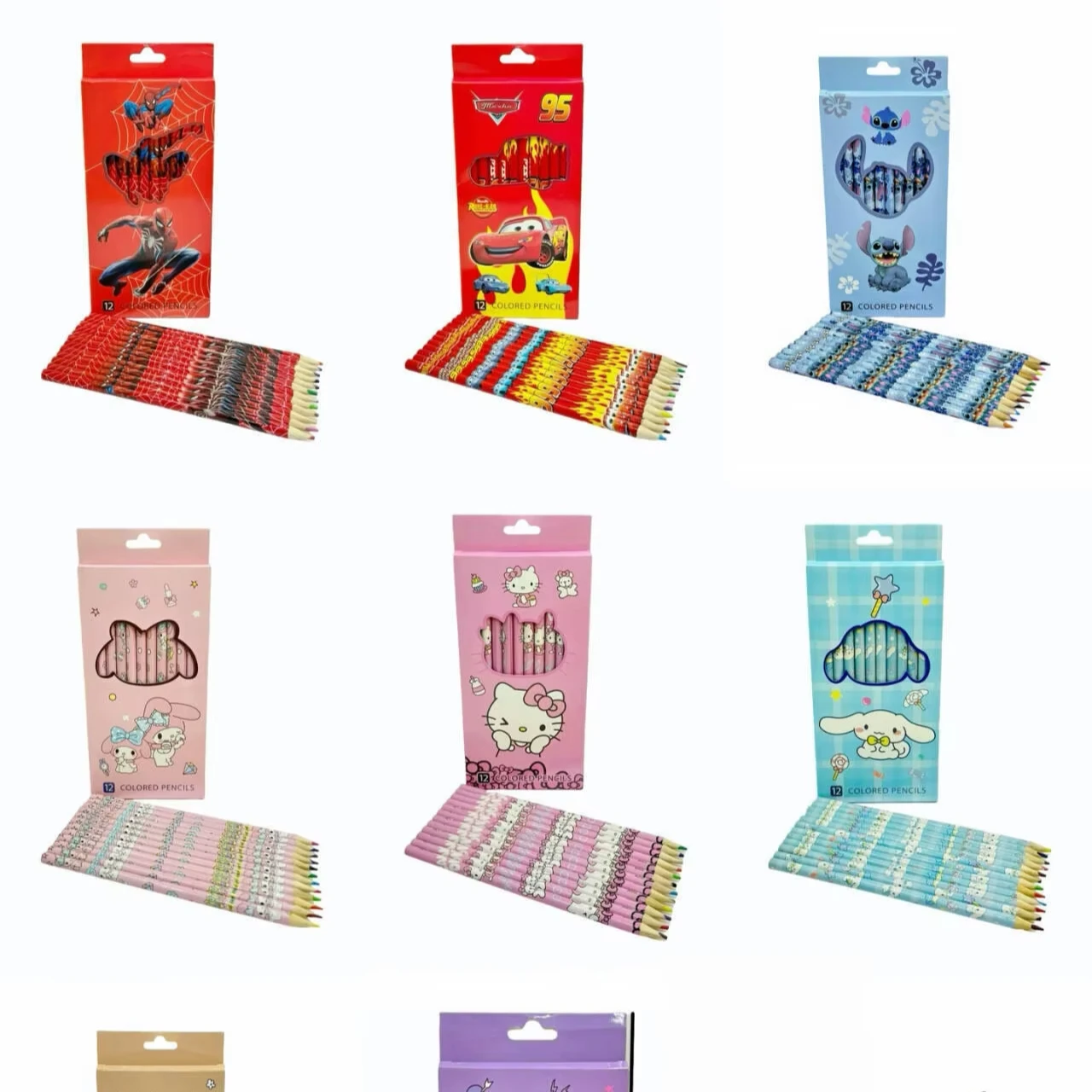 School Stationery Colorful pencil, 12pcs/box KT melody color Pencil, Cinnamoroll school HB pencil