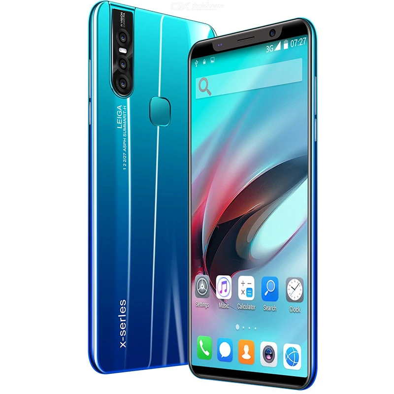 
X27 HD 5,0 дюймов 4G + 64G дешевый мобильный смартфон с функцией распознавания лица и полноэкранным разблокировкой, Android Core, смартфон с двумя Sim-картами 