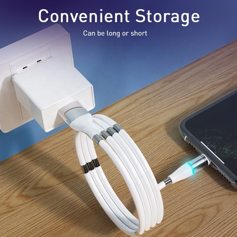 Магнитный USB-кабель MONFONK 3A кабель для быстрой зарядки iPhone Micro Type