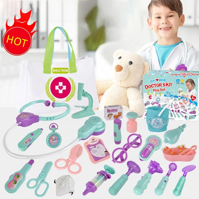 Ly Role Pretend Play Toys Doctor Set For Kids Eighth Doctor Kits Toys Suitcase Pet Spielzeug Doctor Toys