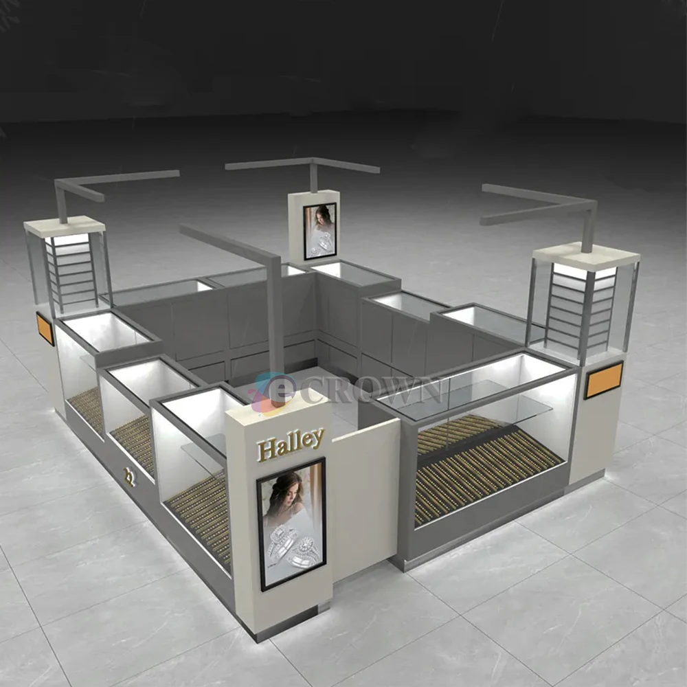 Mall Kiosk Design Modern Jewelry showcase Mall Kiosk Design Mall Luxury Store