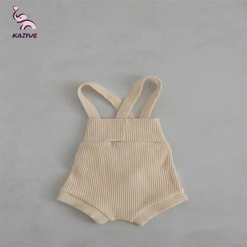 2024 Summer Baby Girls Clothes Sets Cute Cotton Short Sleeve Fashionable Thin Adjustable Suspenders Cotton  Button Suit