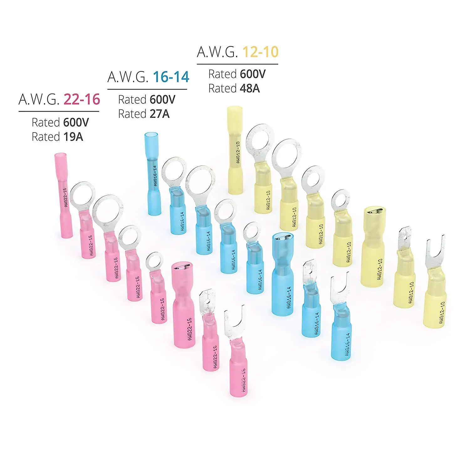 Hampoolgroup Electrical Splice Crimp Connector Waterproof Heat Shrink Wire Connectors