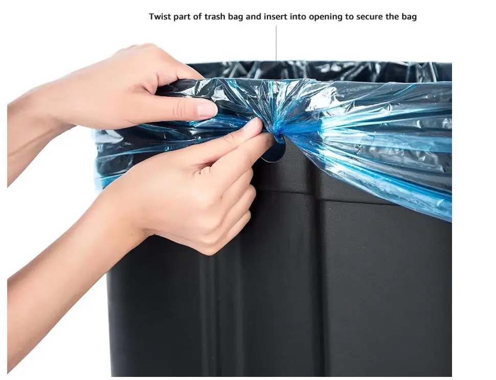 50 Liter Soft Close Smudge Resistant Stainless Steel Trash Can with Foot Pedal Brushed Satin Nickel Finishing