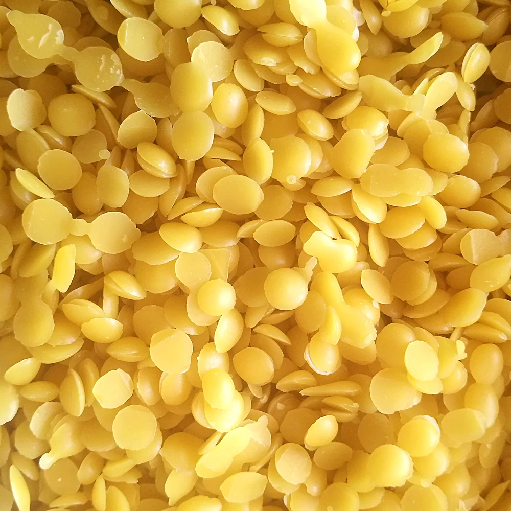 Food grade physically processing raw yellow beeswax for sale