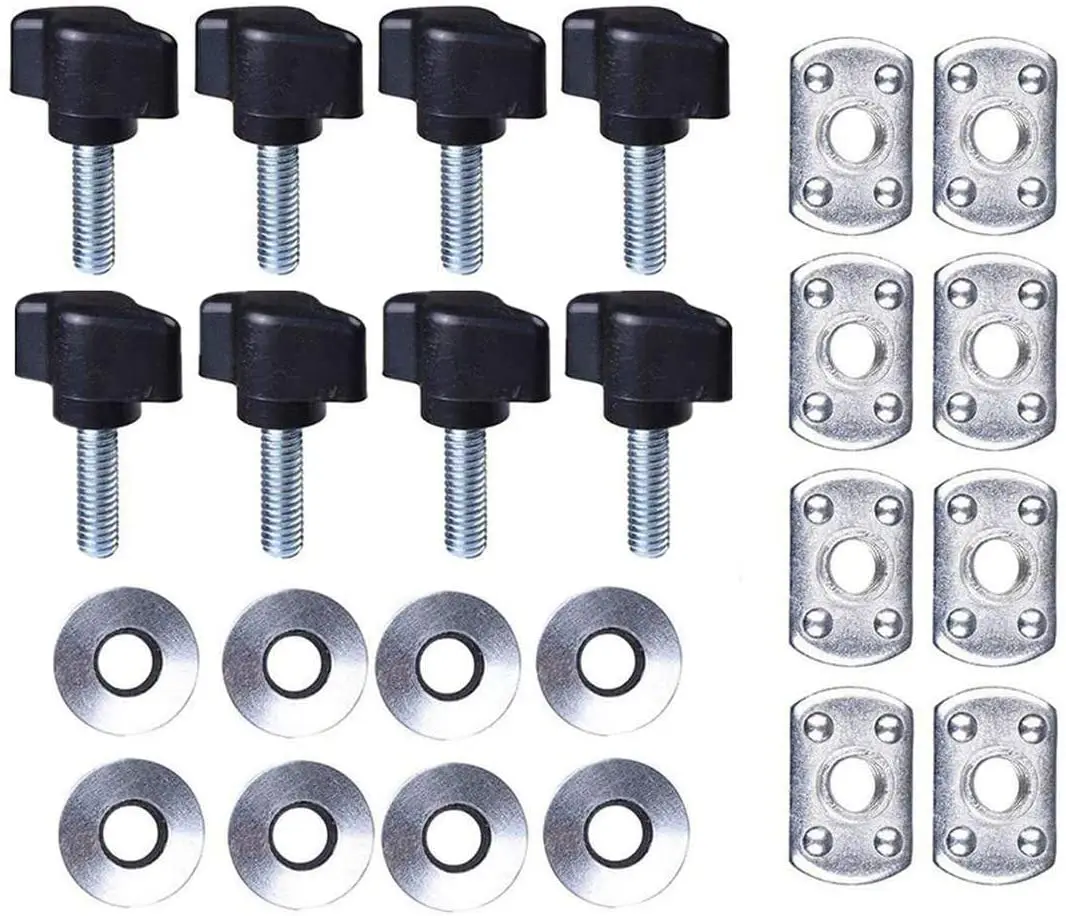 
8 шт. в комплекте, черная жесткая верхняя быстросъемная гайка с болтом, шайба, стягивающаяся, подходит для Jeep Wrangler JK TJ JKU 
