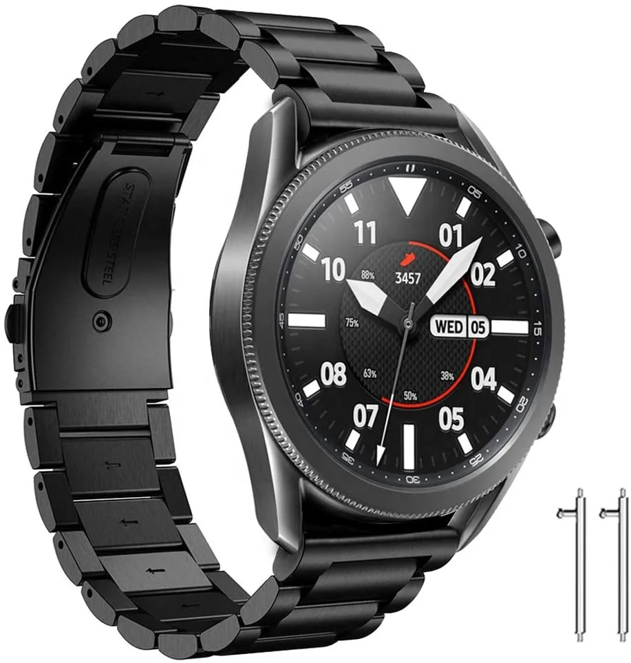 Solid Stainless Steel Watchband Quick Release Strap band for Samsung Galaxy Watch 4 Classic 42mm 46mm, Watch 4 40mm 44mm