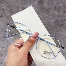 New Arrivals Fashion Women Clear Transparent PC Frames Anti Blue Light Blocking Eyeglasses Glasses