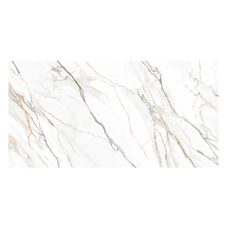 Chinese Ceramic Tile Artificial Slab Gilded White matte Sintered Stone 916x1820x12mm Single Face