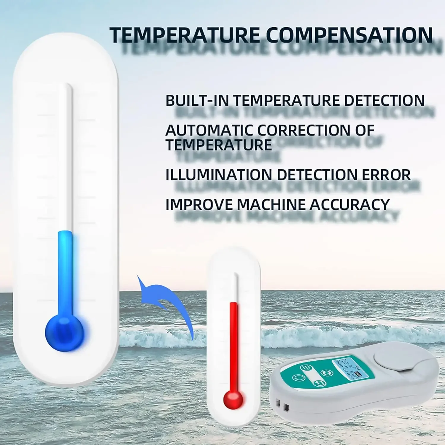 Digital Brix Refractometer Range 0-53% BRIX High Accuracy Portable Refractive Index Tester Juice Carbohydrate Content