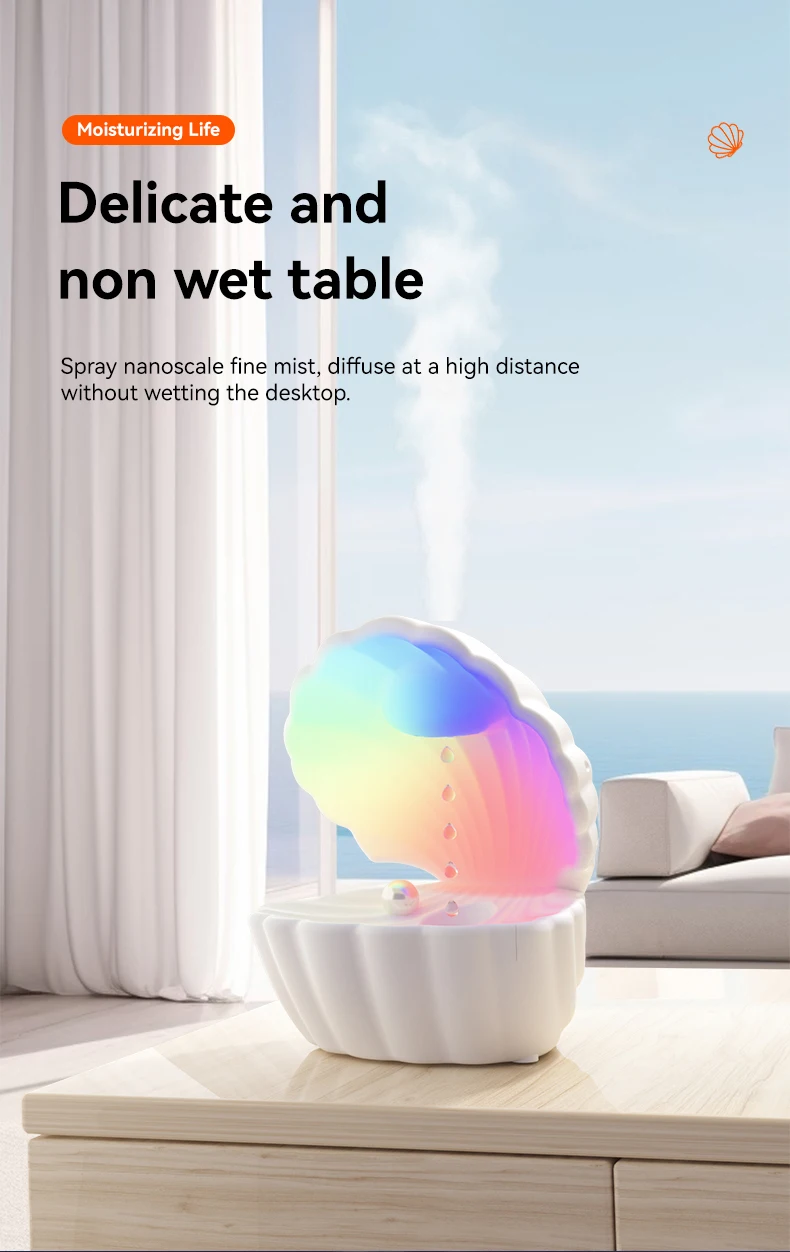 2024 Smart Home Water Droplet Humidifier Cool Mist Ultrasonic Backflow Water Drops Anti Gravity Humidifier For Bedroom Office