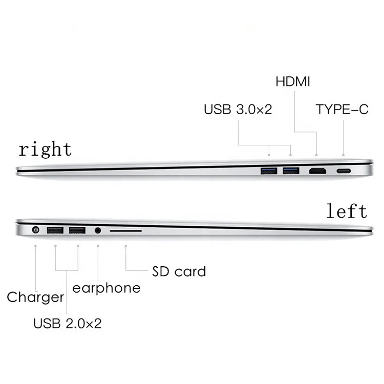 Hot sale new cheap price netbook 15 inch Core i7 processor 8G 16GB Ram low cost notebook computer win 10 high quality laptop pc