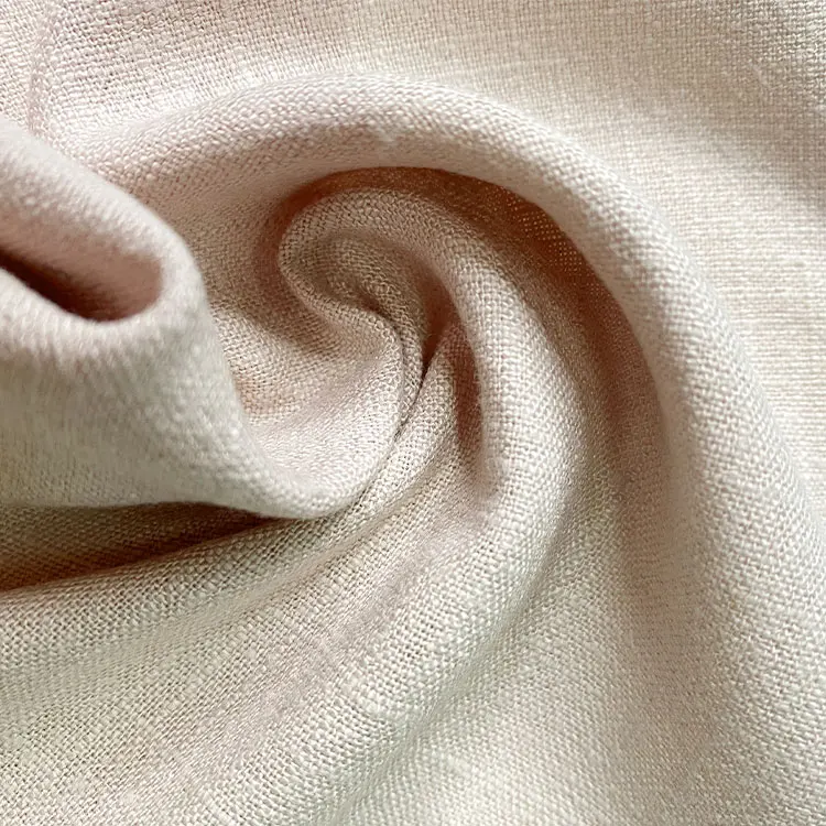 Harvest woven linen rayon slub sand washed French linen fabric with color card for pants trousers and blazers coat