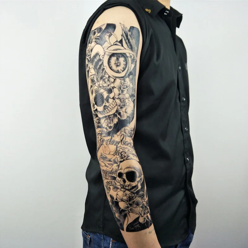 Custom Best Selling Super Big Tattoos Sticker Women Men Full Arm Shoulder Temporary Body Tattoo Designs